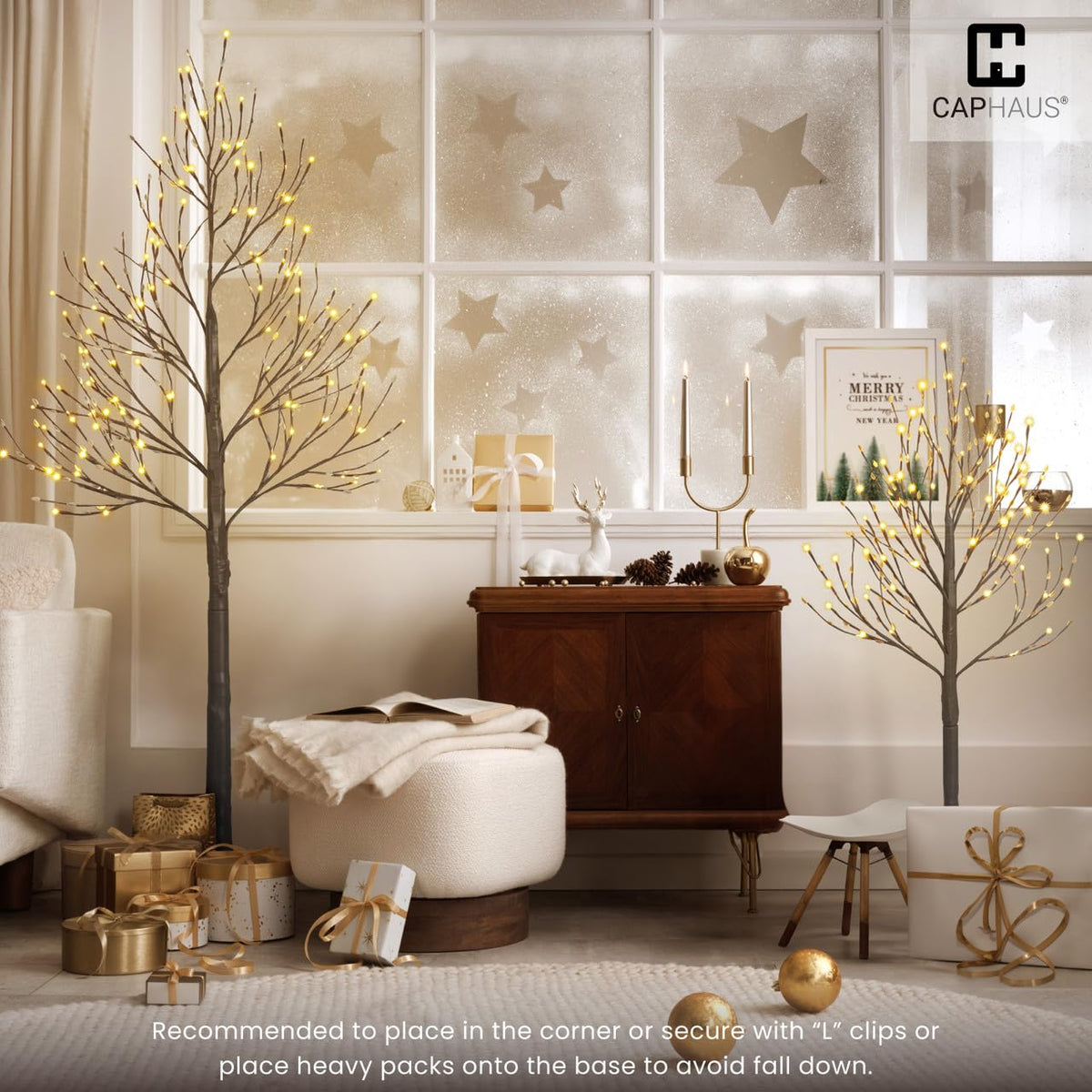 8FT Lighted Willow Twig Tree with 240 Warm White LED Lights F7939
