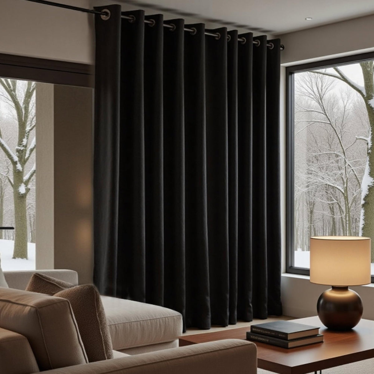 Blackout Curtains 72 Inch Extra Wide 2 Panels D80501