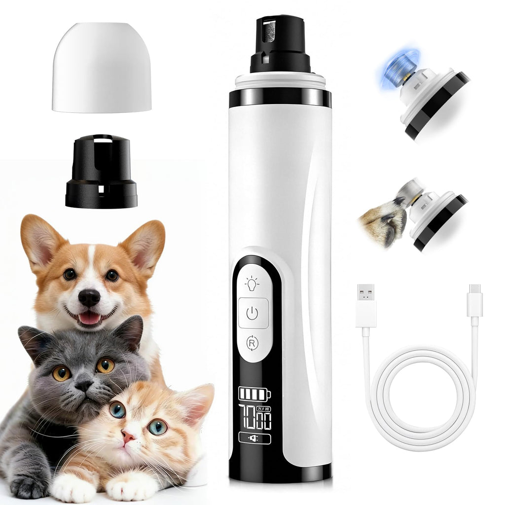 Quiet Dog Nail Grinder with Guard & 2 LED Lights E529