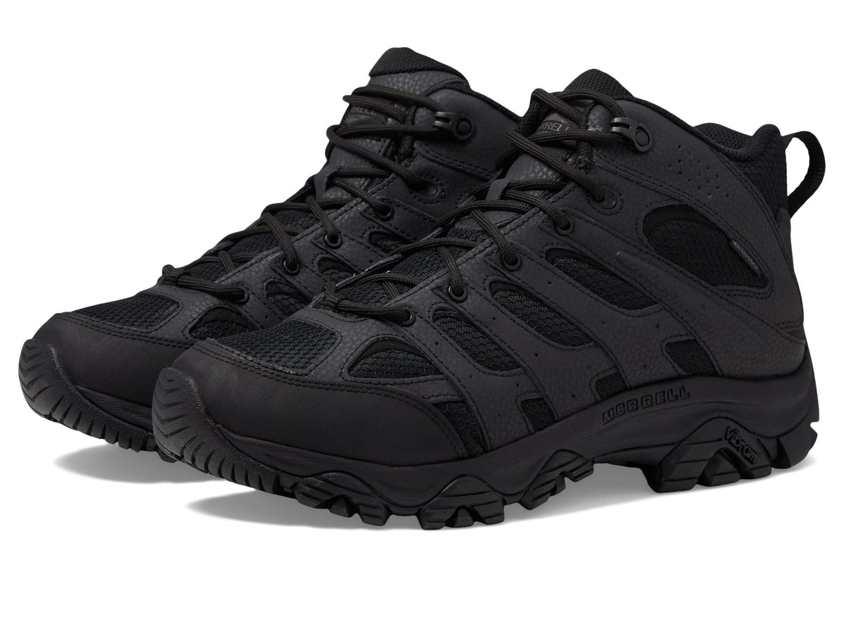 Waterproof Coated Leather & Mesh Mid Boots D90028
