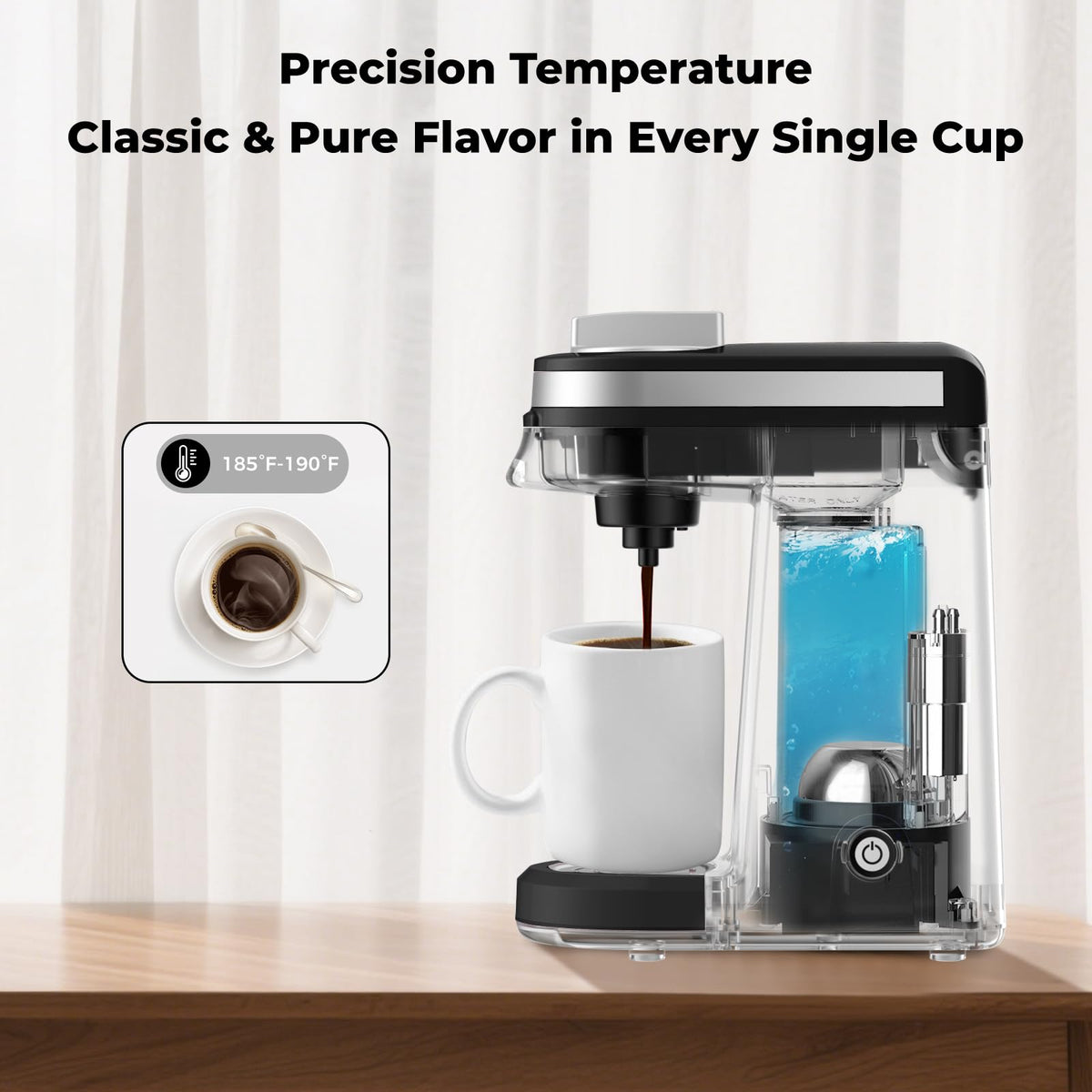 Black Mini Single Serve Coffee Maker S65057