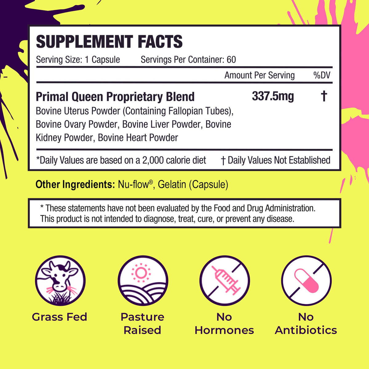 Grass Fed Beef Organ Supplement, 60 Capsules D6761