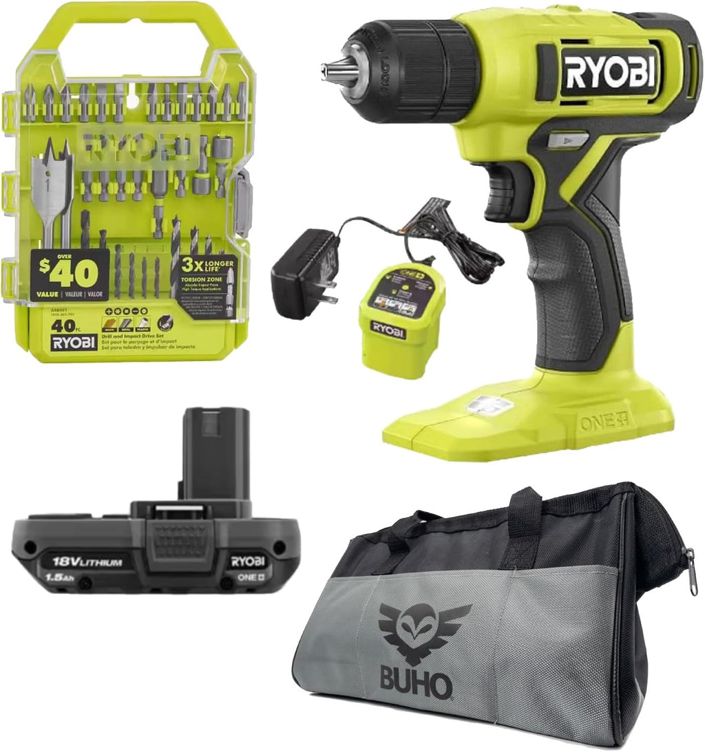 18V Drill Set with Battery, Charger, Bits & Bag F453083
