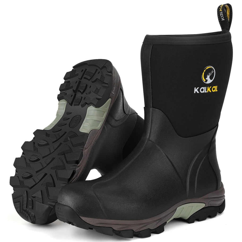 Waterproof Insulated Mid Calf Rubber Boots N78311
