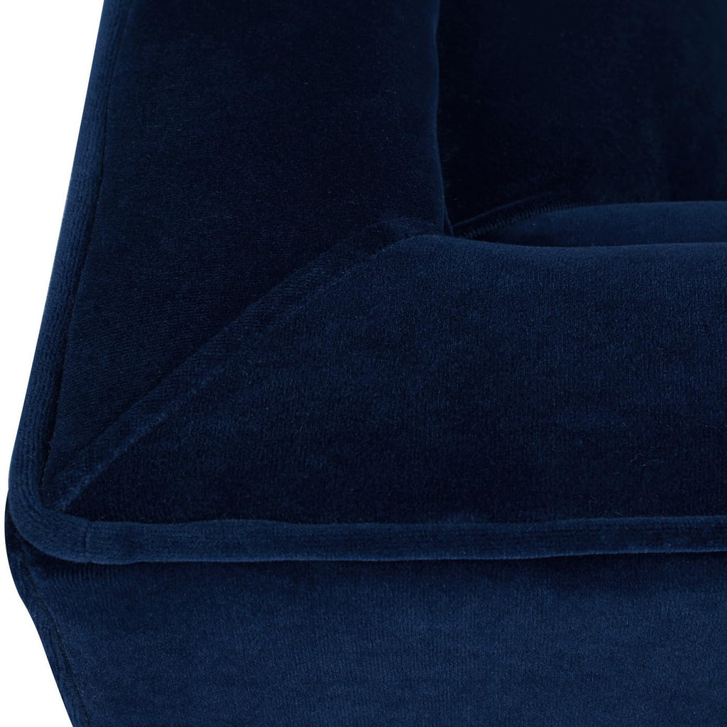 84" Navy Blue Tufted Velvet Sofa V65463