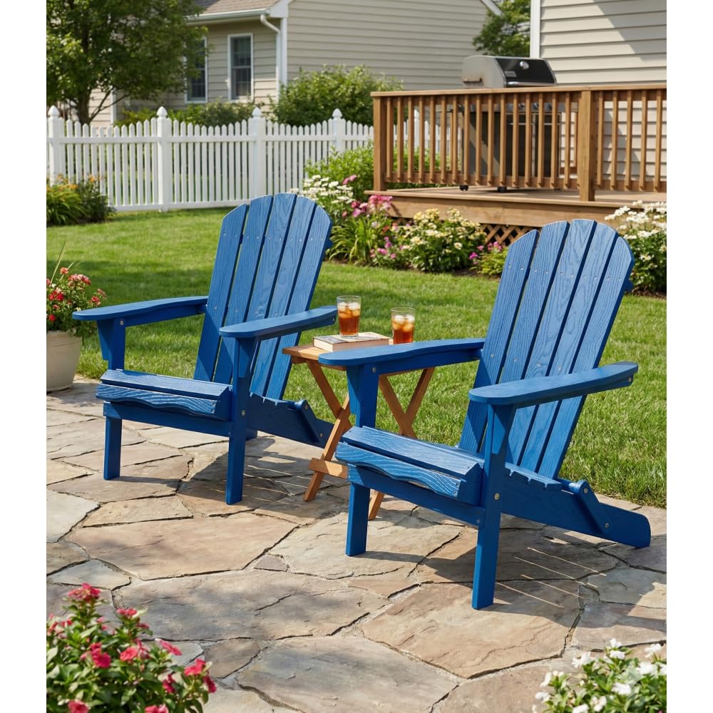 Folding Solid Cedar Wood Adirondack Chair M19500