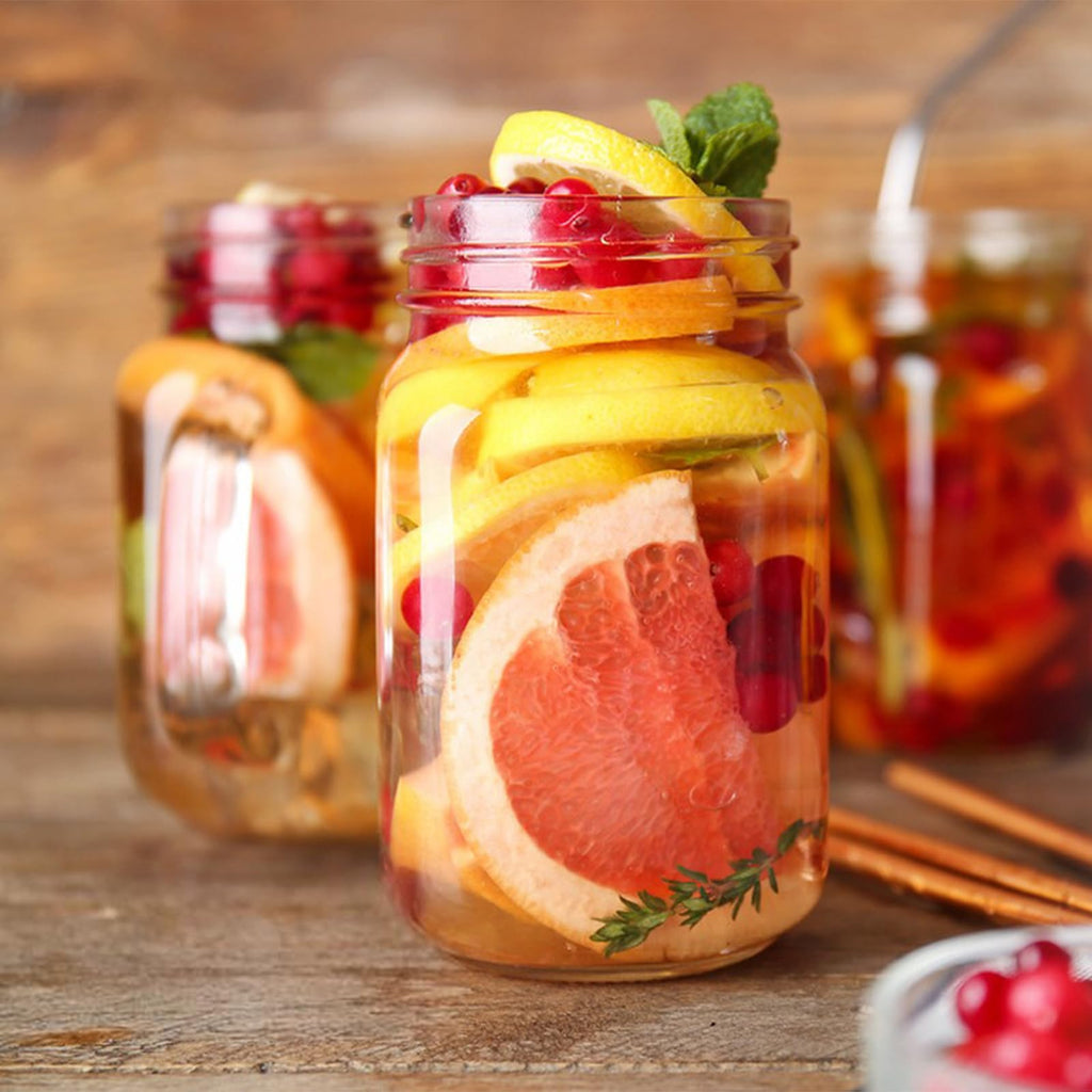 20 Pack 12 oz Clear Glass Mason Jars with Lids W635