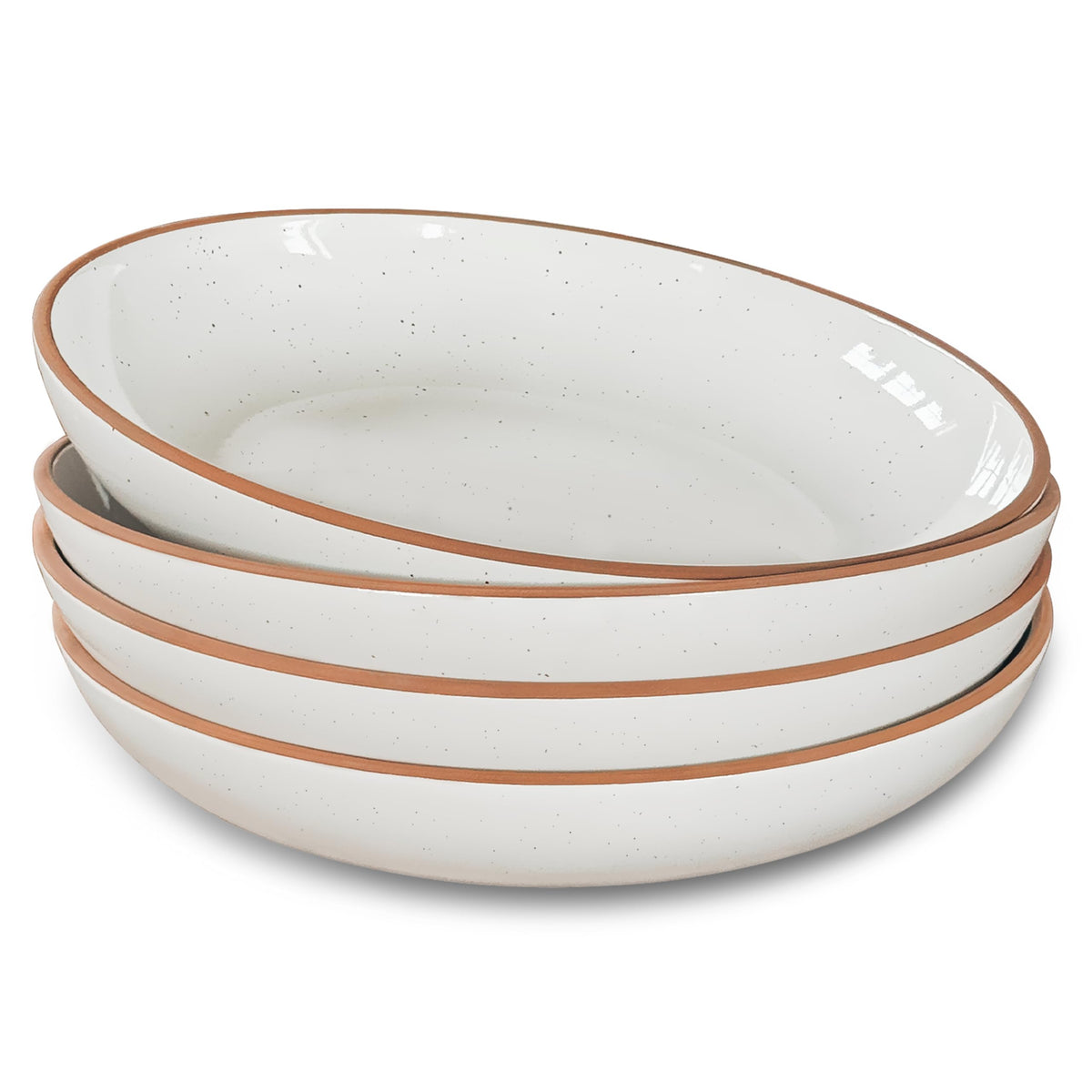 Ceramic Pasta Bowls 30oz Set of 4 Vanilla White T26884