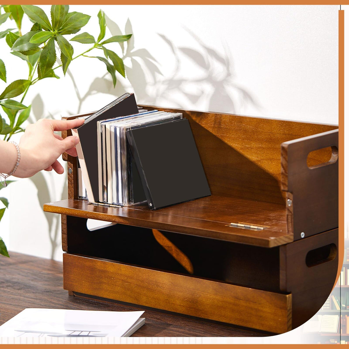 2 Set Wooden CD Storage Box K6388