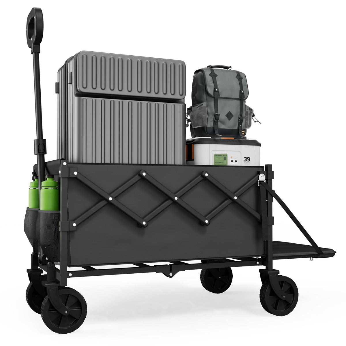 Collapsible Wagon with Tailgate, 350lbs Capacity Q58668