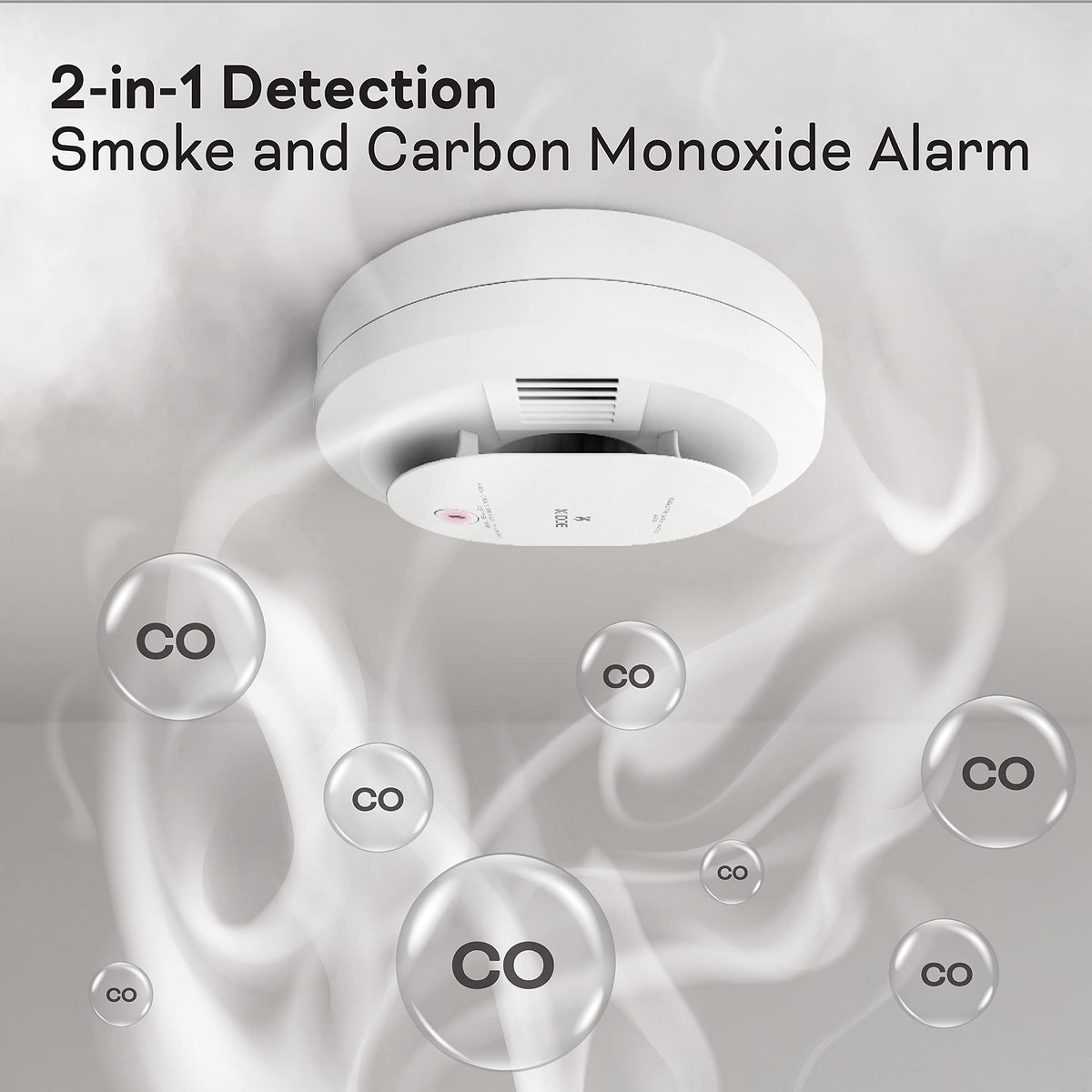 Hardwired Smoke & Carbon Monoxide Detector with Battery Backup, 2 Count Z698194