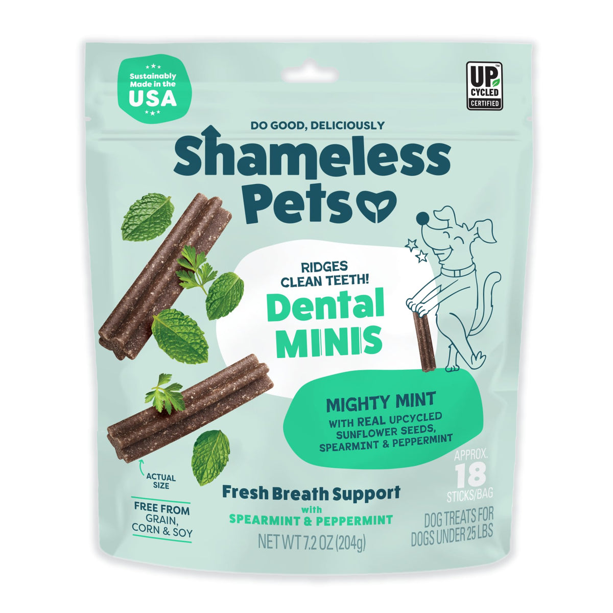 Mighty Mint Dental Chews for Dogs 18ct Q597