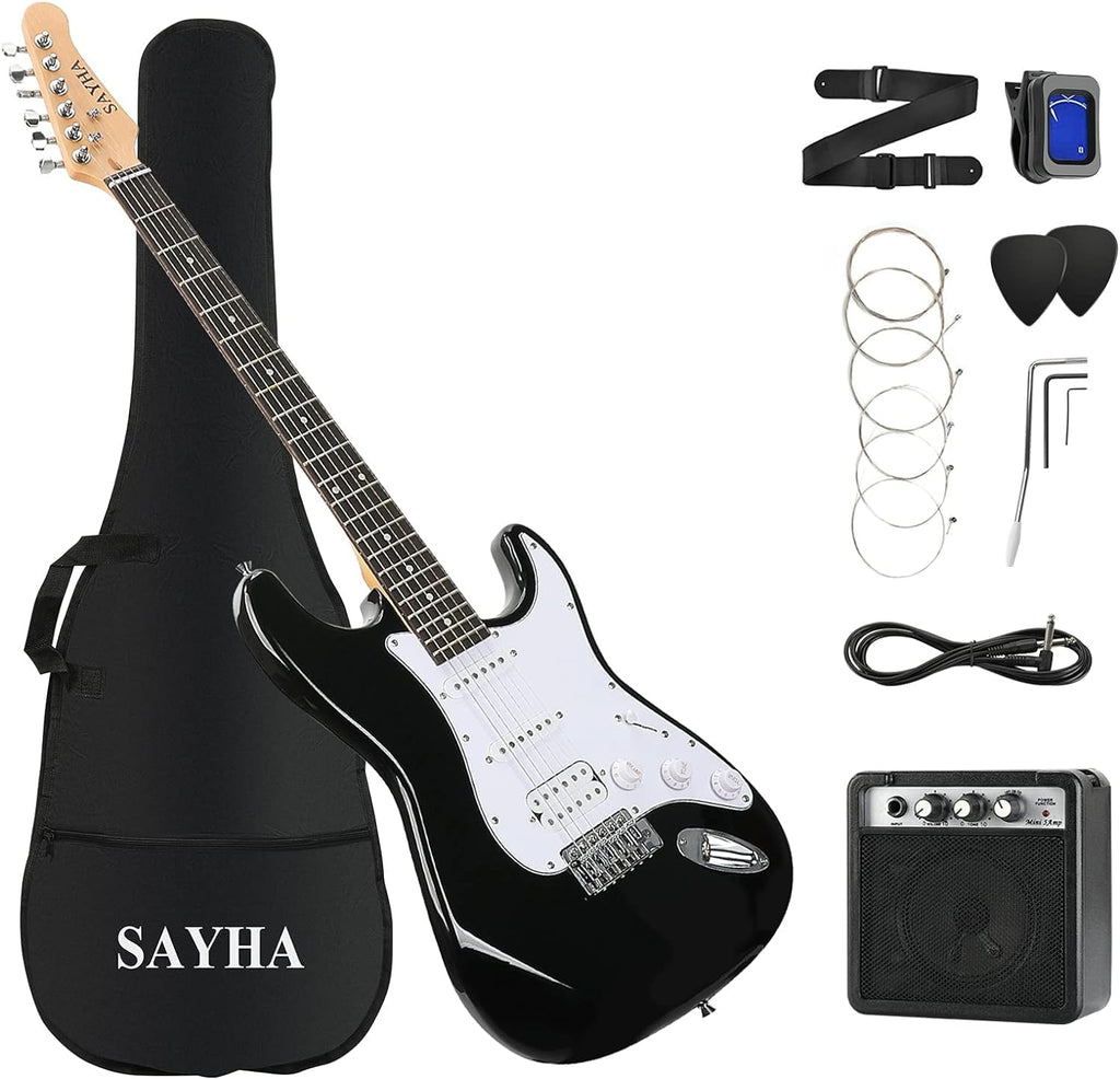 39 Inch HSS Pickups Electric Guitar Starter Kit with Amplifier Bag J1727
