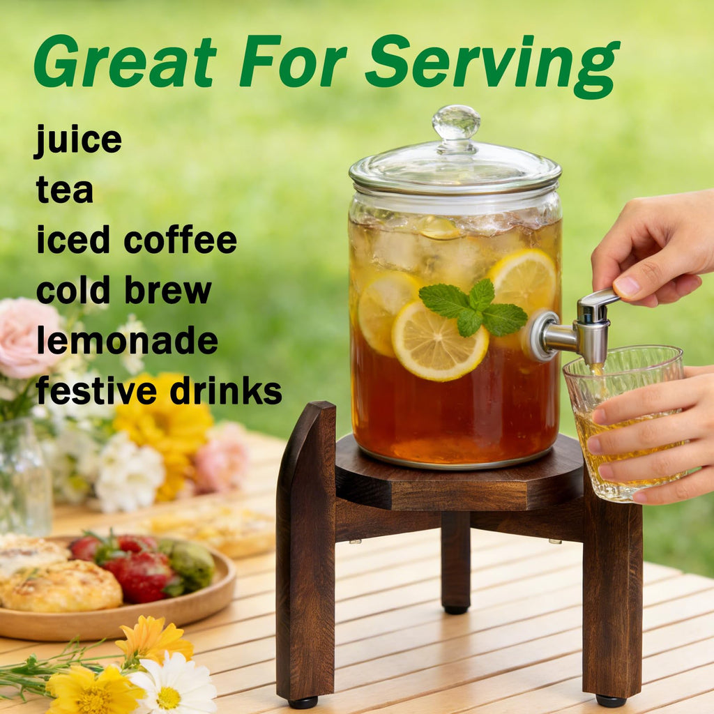 Adjustable Solid Wood Drink Dispenser Stand C865