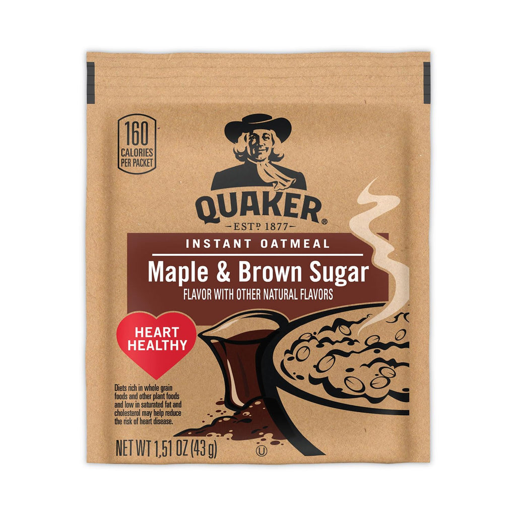 Instant Oatmeal Cereal, Maple and Brown Sugar, 40-1.51 oz packets R735