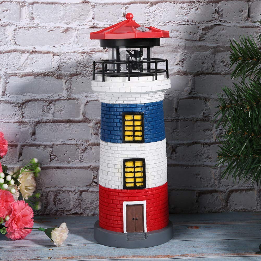 Solar Lighthouse Statue Outdoor Light I788719