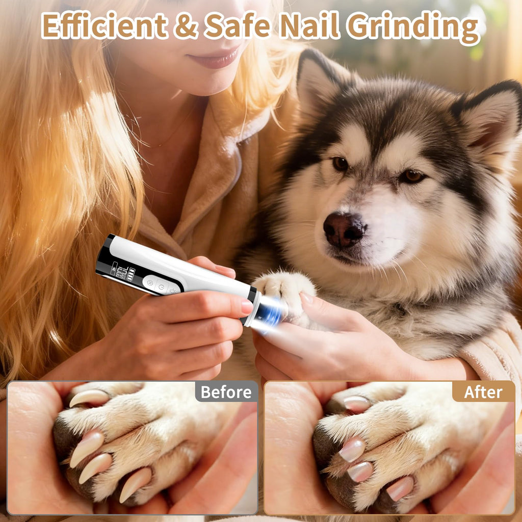 Quiet Dog Nail Grinder with Guard & 2 LED Lights E529