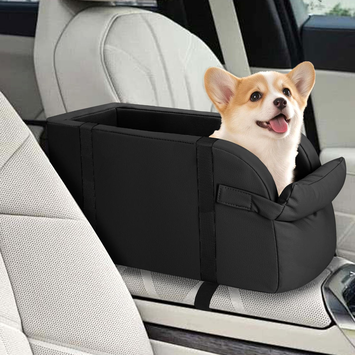 2-in-1 Dog Car Seat & Shoulder Carrier Dark Grey G268
