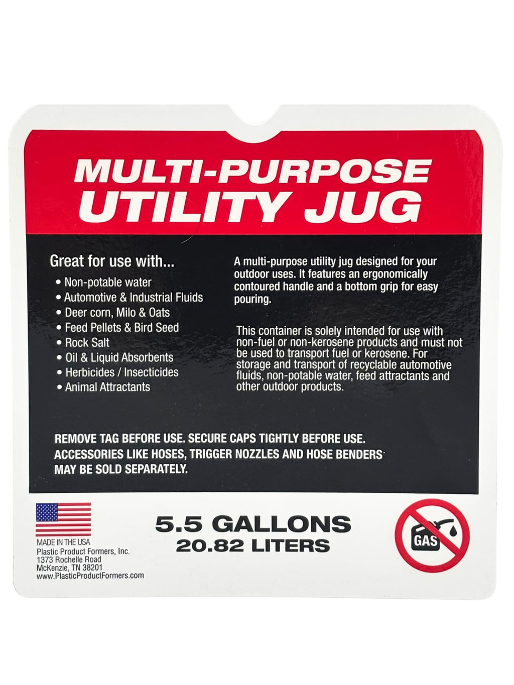 5.5 Gallon Utility Container 2 Pack with Hoses U85277