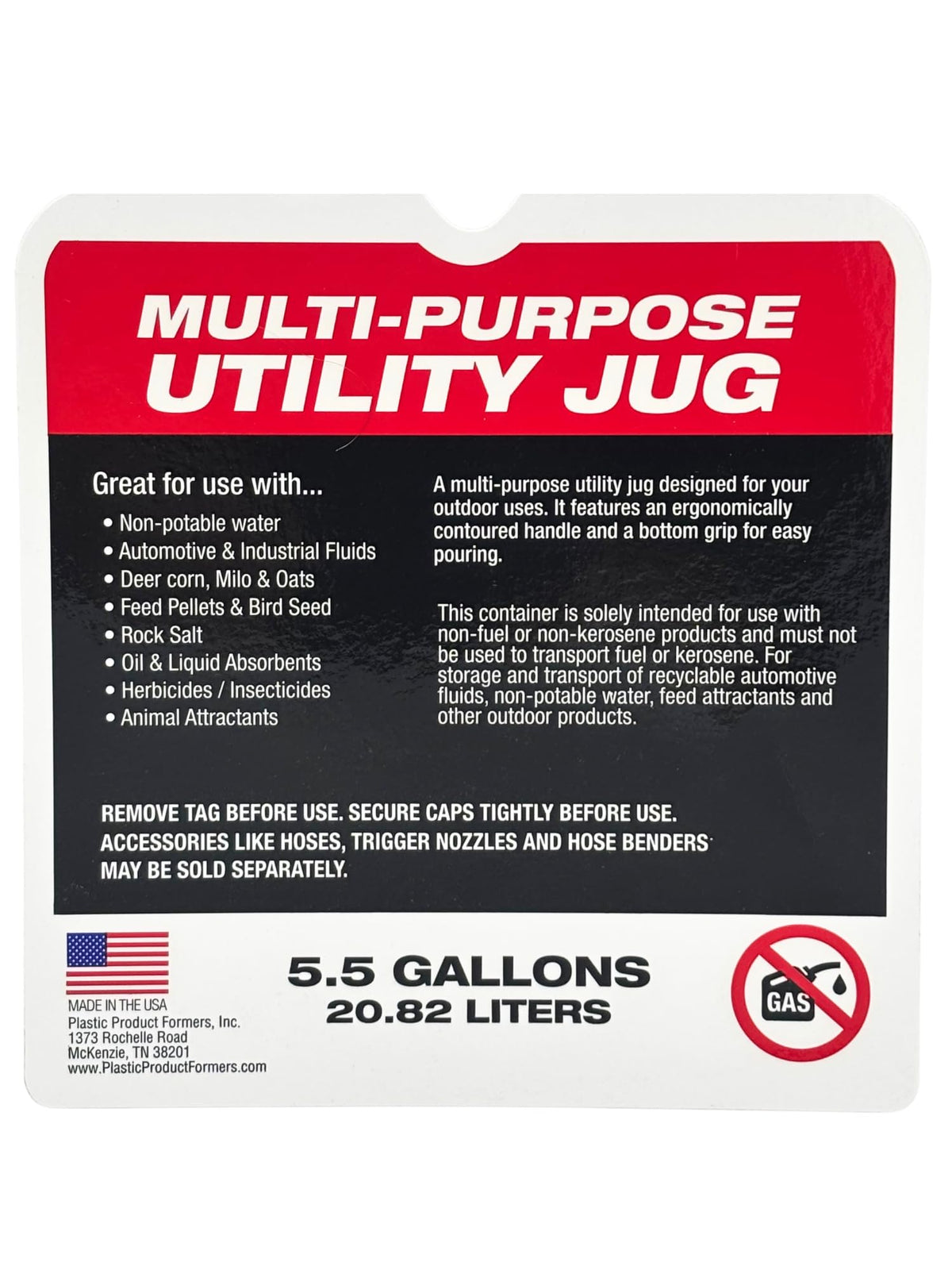 5.5 Gallon Utility Container 2 Pack with Hoses U85277