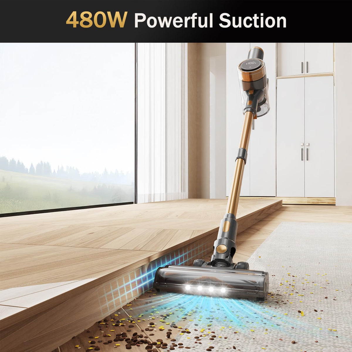 Cordless Stick Vacuum Cleaner 10-in-1 Lightweight 45mins Runtime L687931