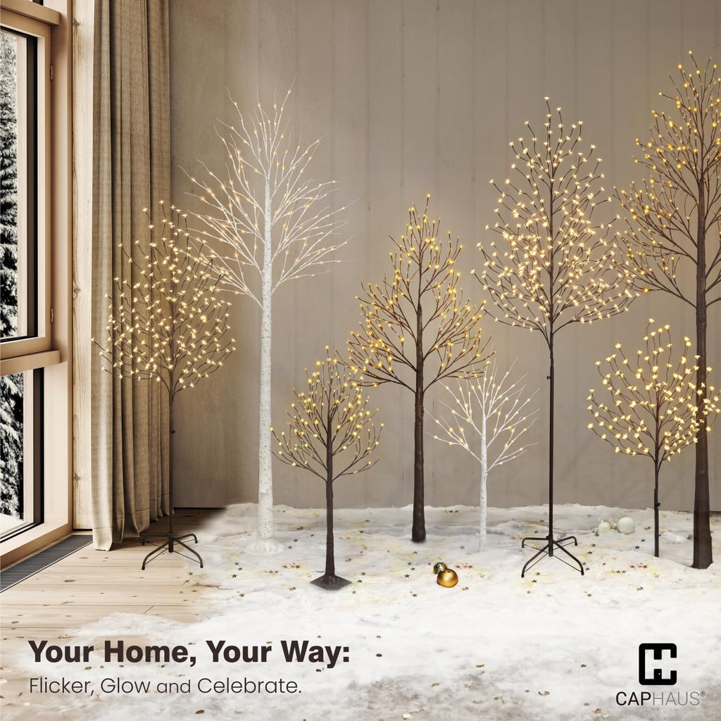 8FT Lighted Willow Twig Tree with 240 Warm White LED Lights F7939