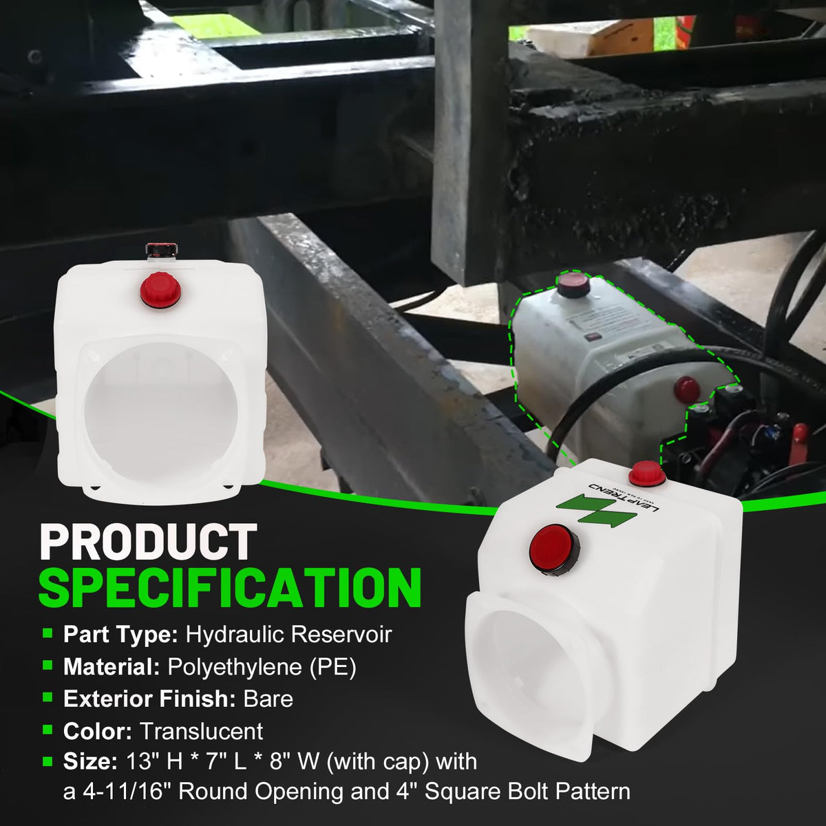 4 Quart Poly Fluid Reservoir Tank K4838