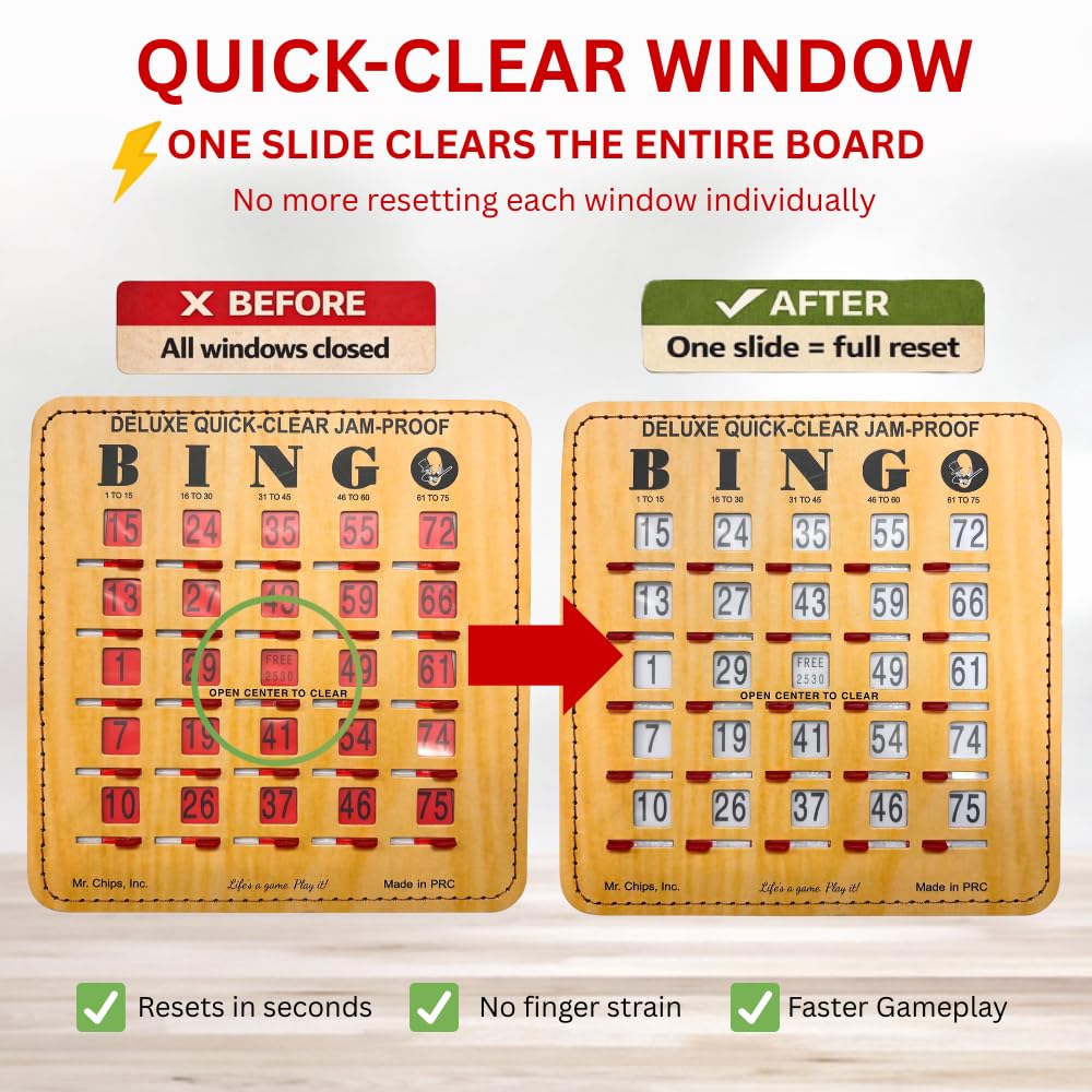 Bingo Cards with Sliding Windows 100 Pack S23041
