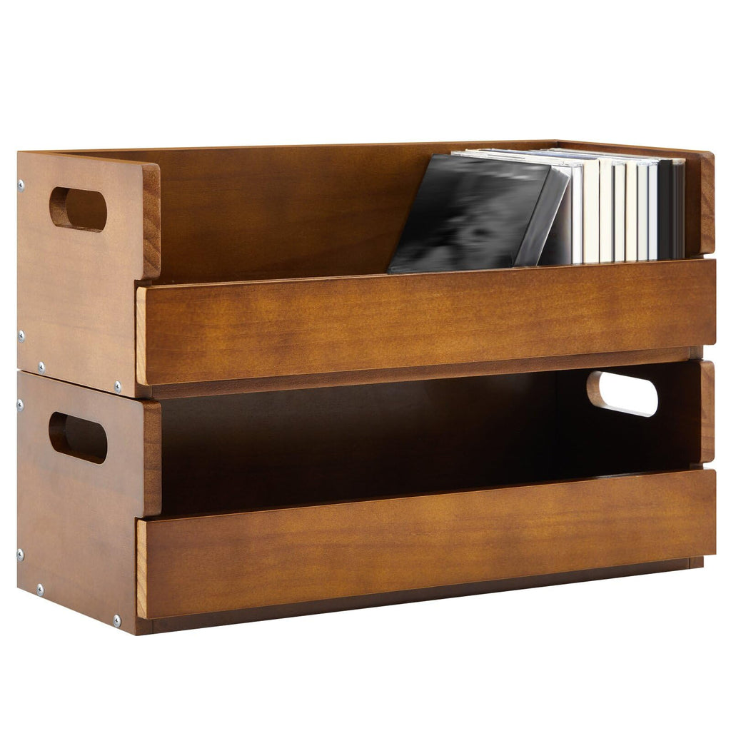 2 Set Wooden CD Storage Box K6388