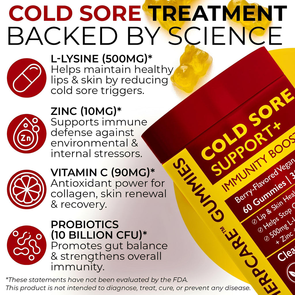 Cold Sore Treatment with L-Lysine, Zinc & Vitamin C W7702