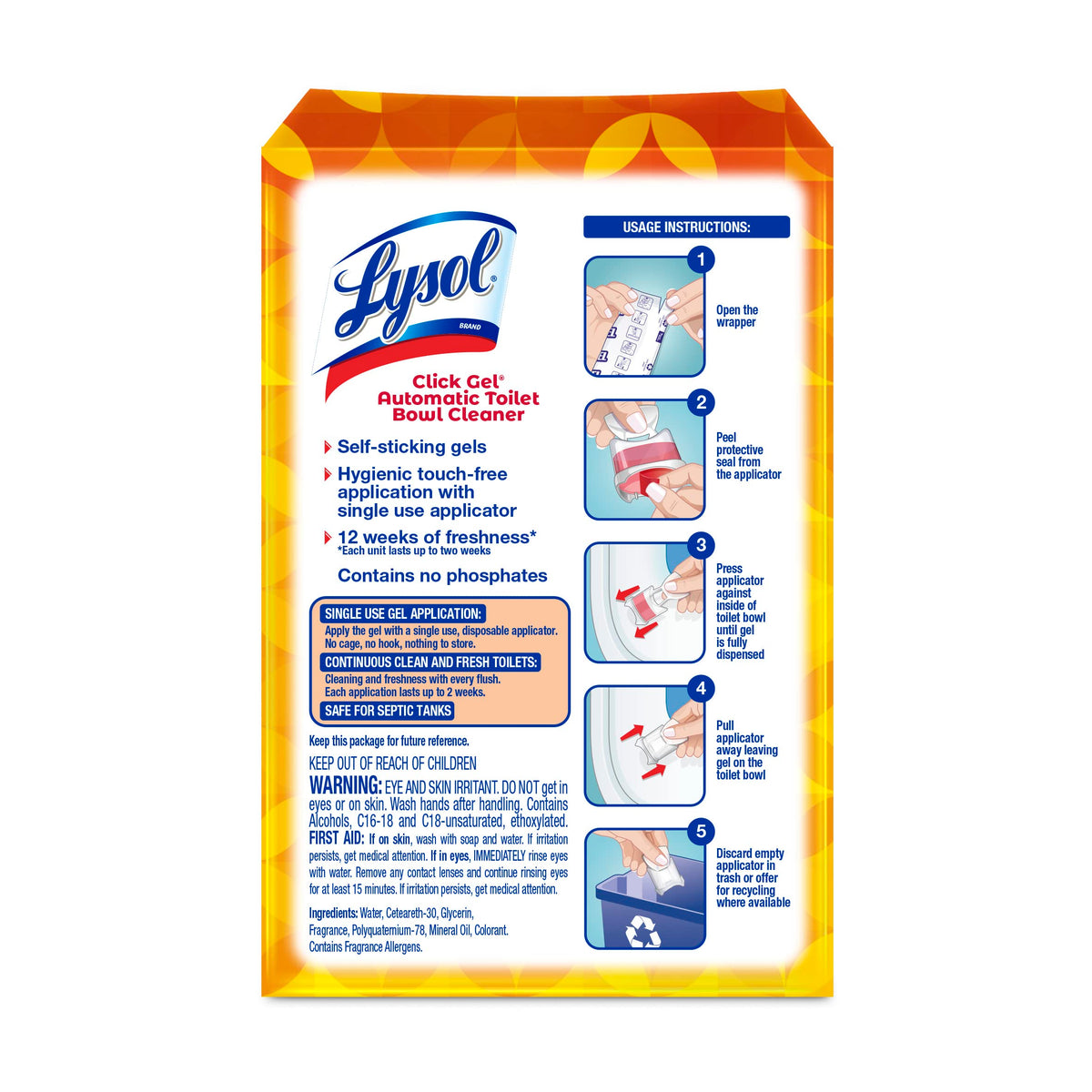 Mango Gel Toilet Bowl Cleaner 6 Count L29777