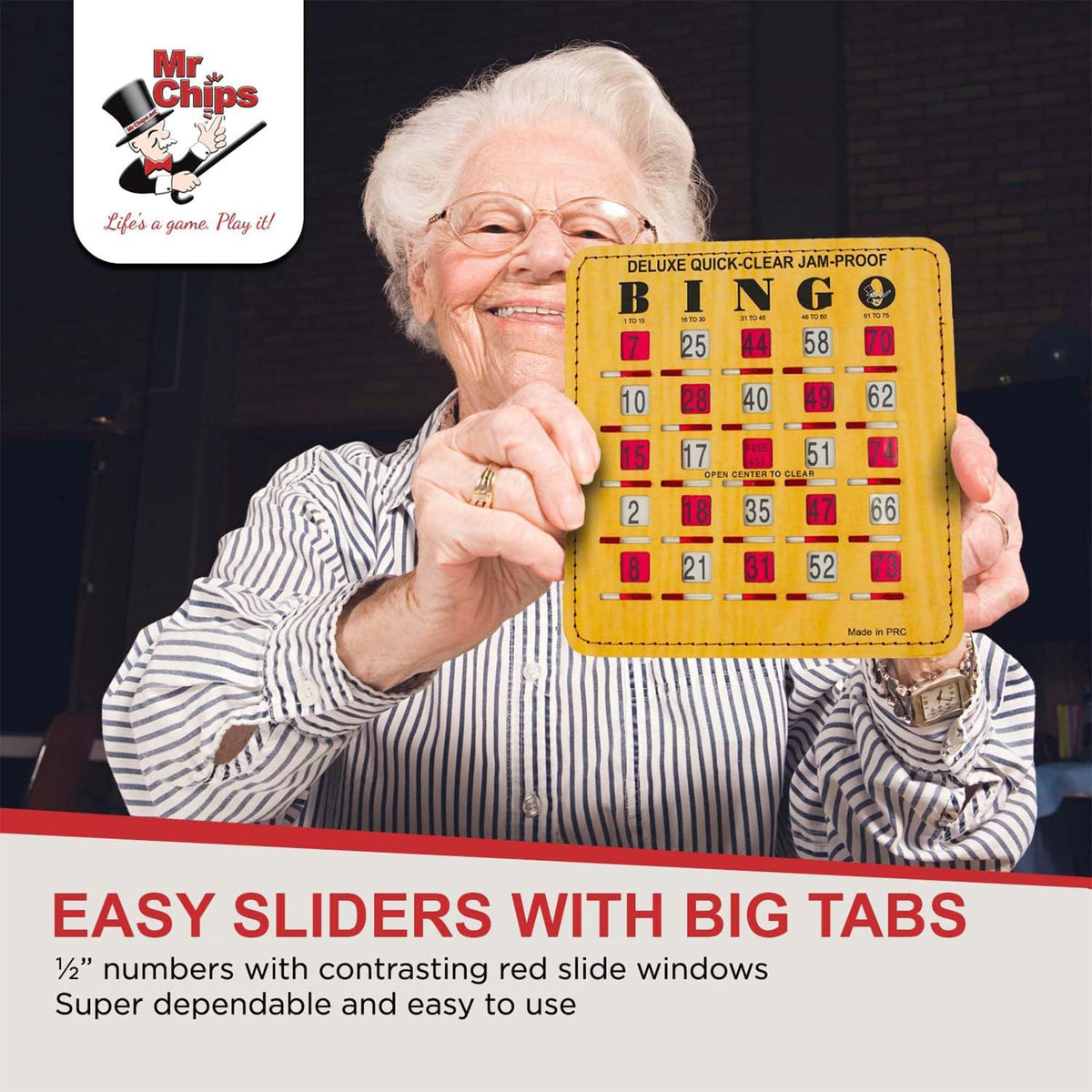Bingo Cards with Sliding Windows 100 Pack S23041