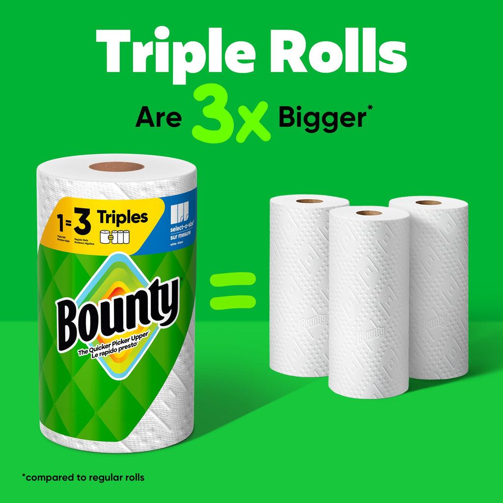 White Paper Towels, 2 Triple Rolls W923