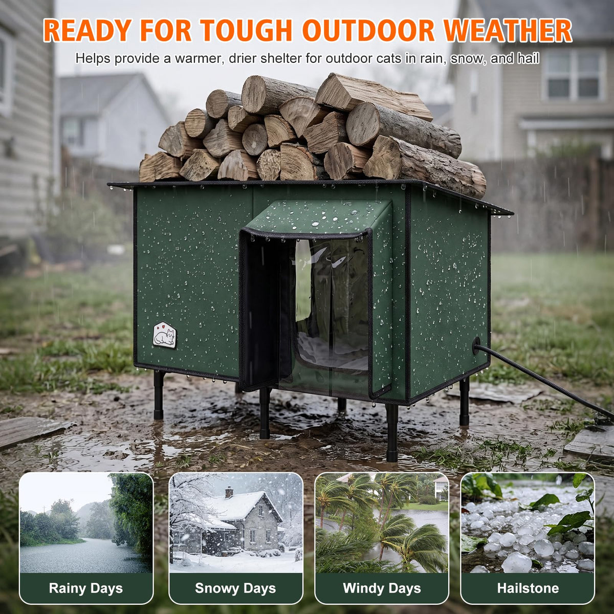 Heated Outdoor Cat House W197971