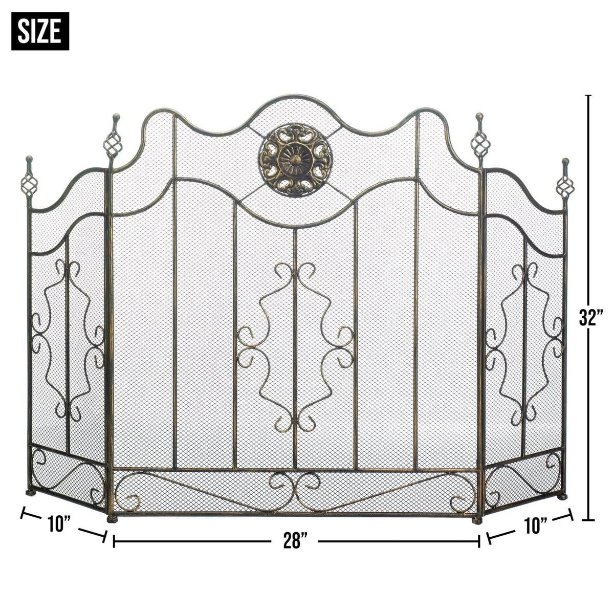 Metal Fireplace Screen T79174