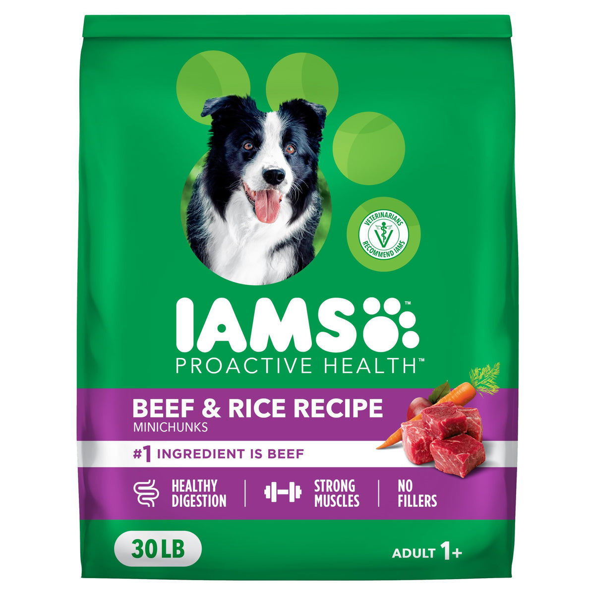 Dry Dog Food Beef & Rice 30 lb B642857