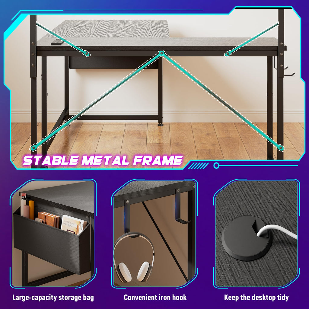 53" L Shaped Gaming Desk Z9179
