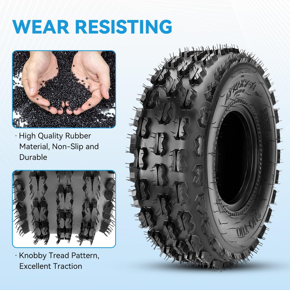 19x7-8 Mini Bike Tire Tubeless E42243