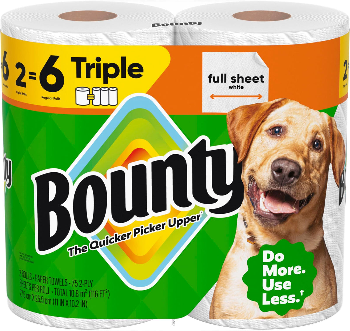 White Paper Towels, 2 Triple Rolls W923