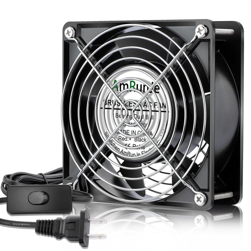 120mm x 38mm 120V Dual Ball Bearing Axial Fan B8196