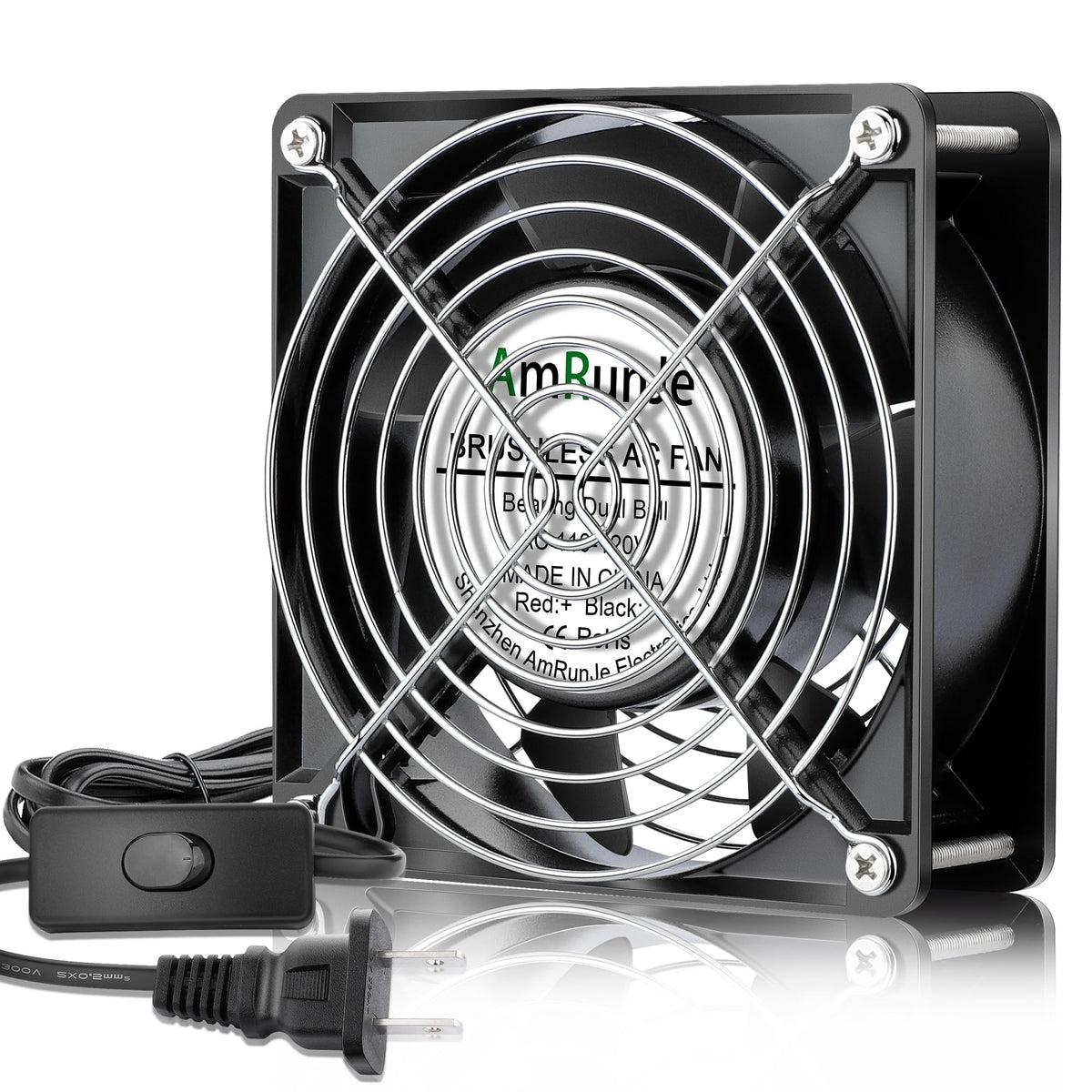 120mm x 38mm 120V Dual Ball Bearing Axial Fan B8196