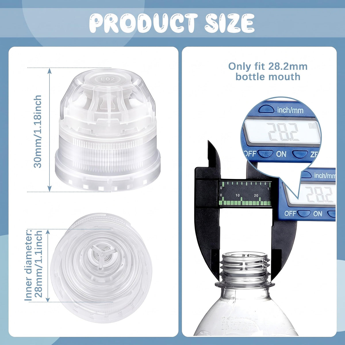 30 Pcs Replacement Sport Bottle Caps S81011