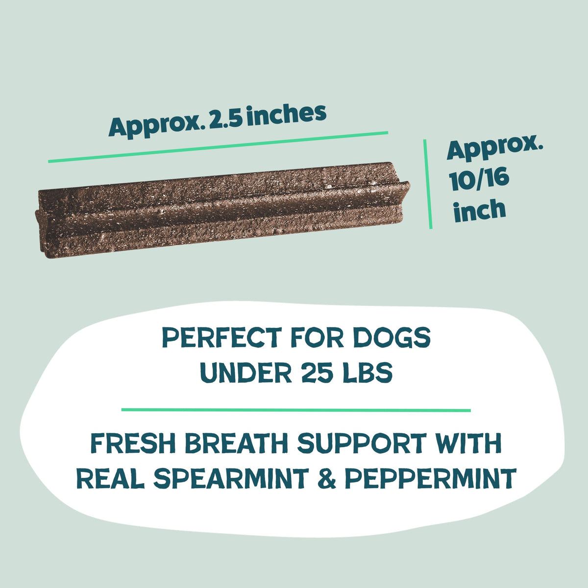 Mighty Mint Dental Chews for Dogs 18ct Q597