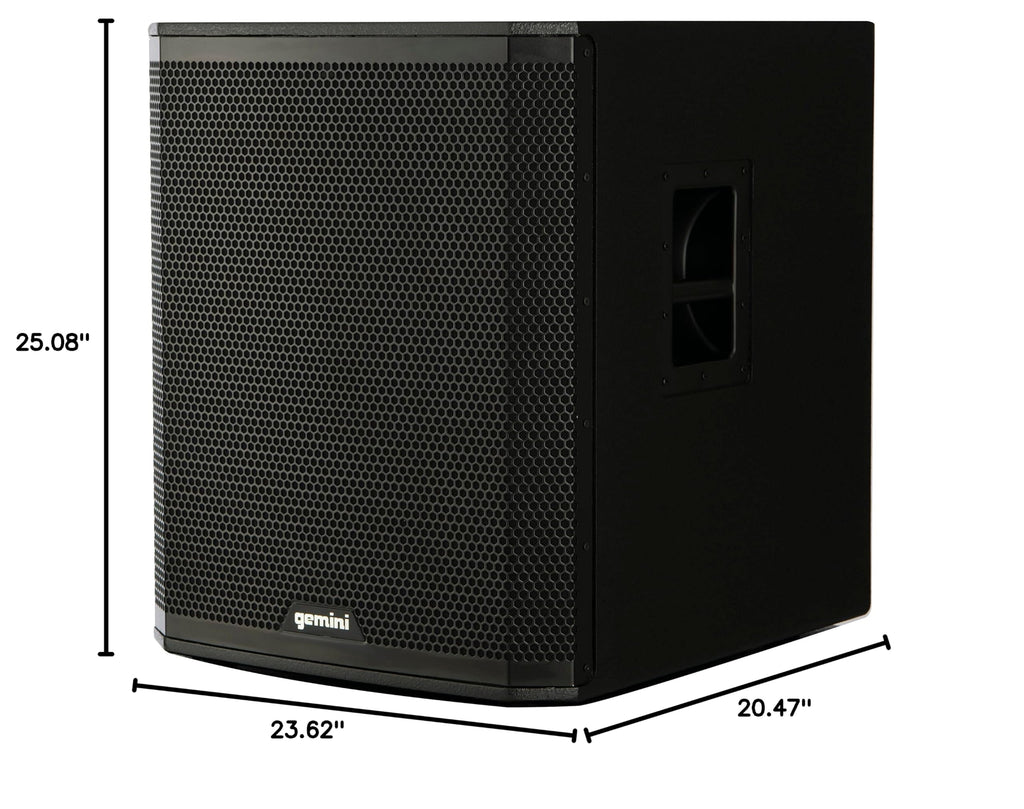 18" Powered Subwoofer, 1200 Watts, Bluetooth TWS B476