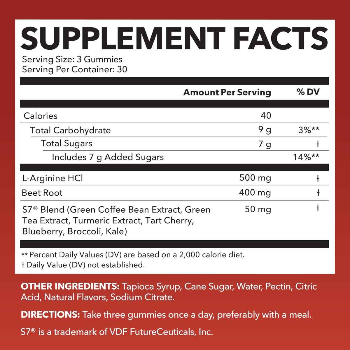 Beet Root Gummies with L-Arginine, 90 Count Y75805