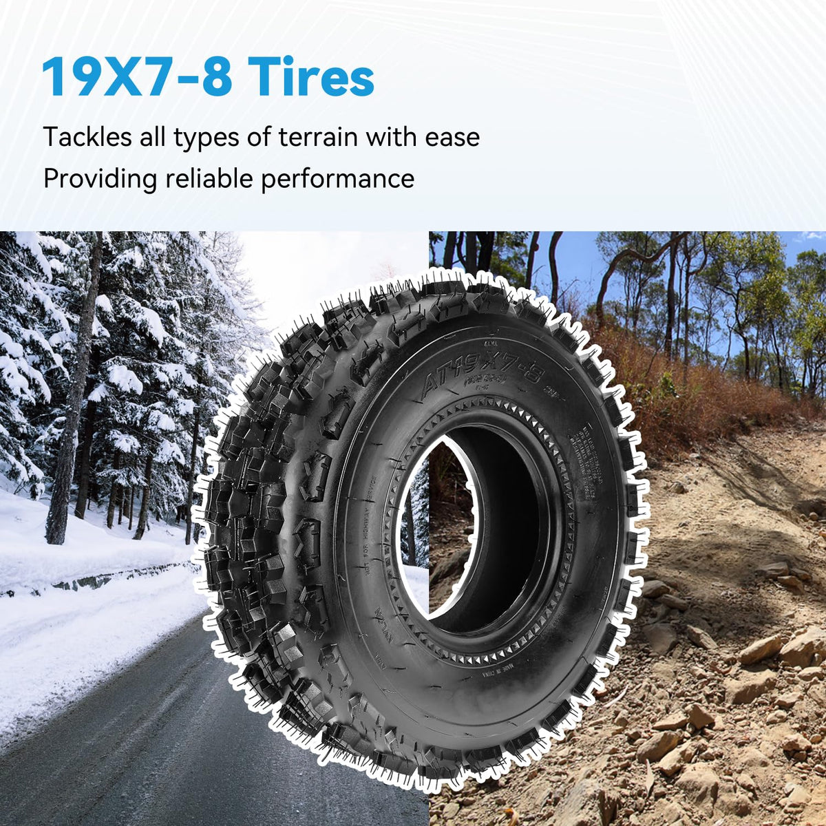 19x7-8 Mini Bike Tire Tubeless E42243