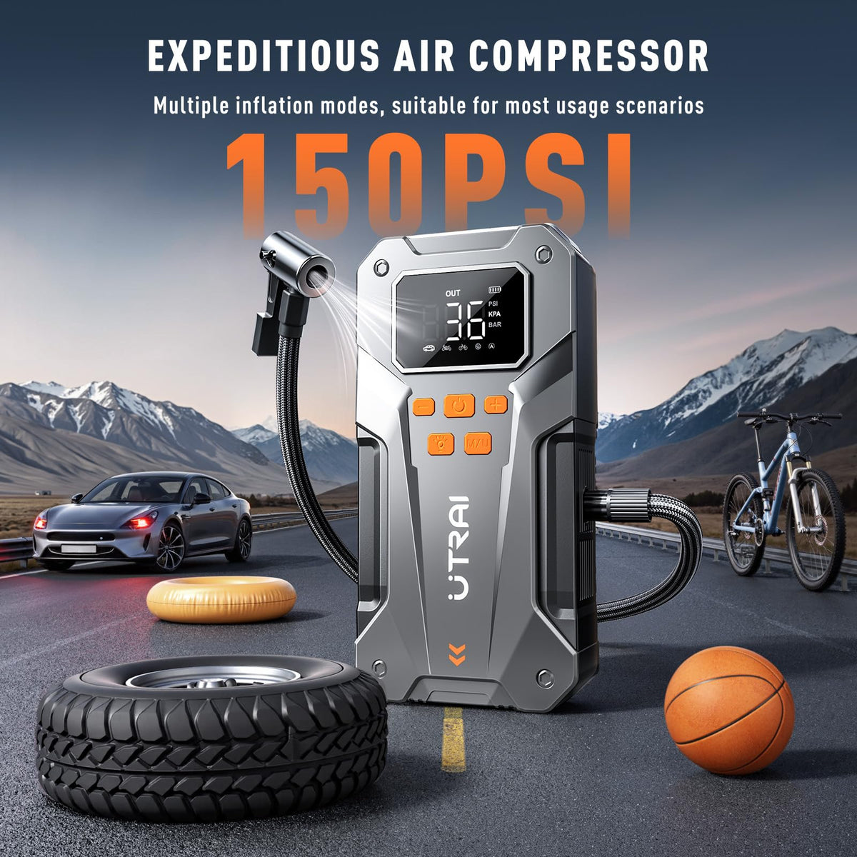 12V Jump Starter with Air Compressor B36507