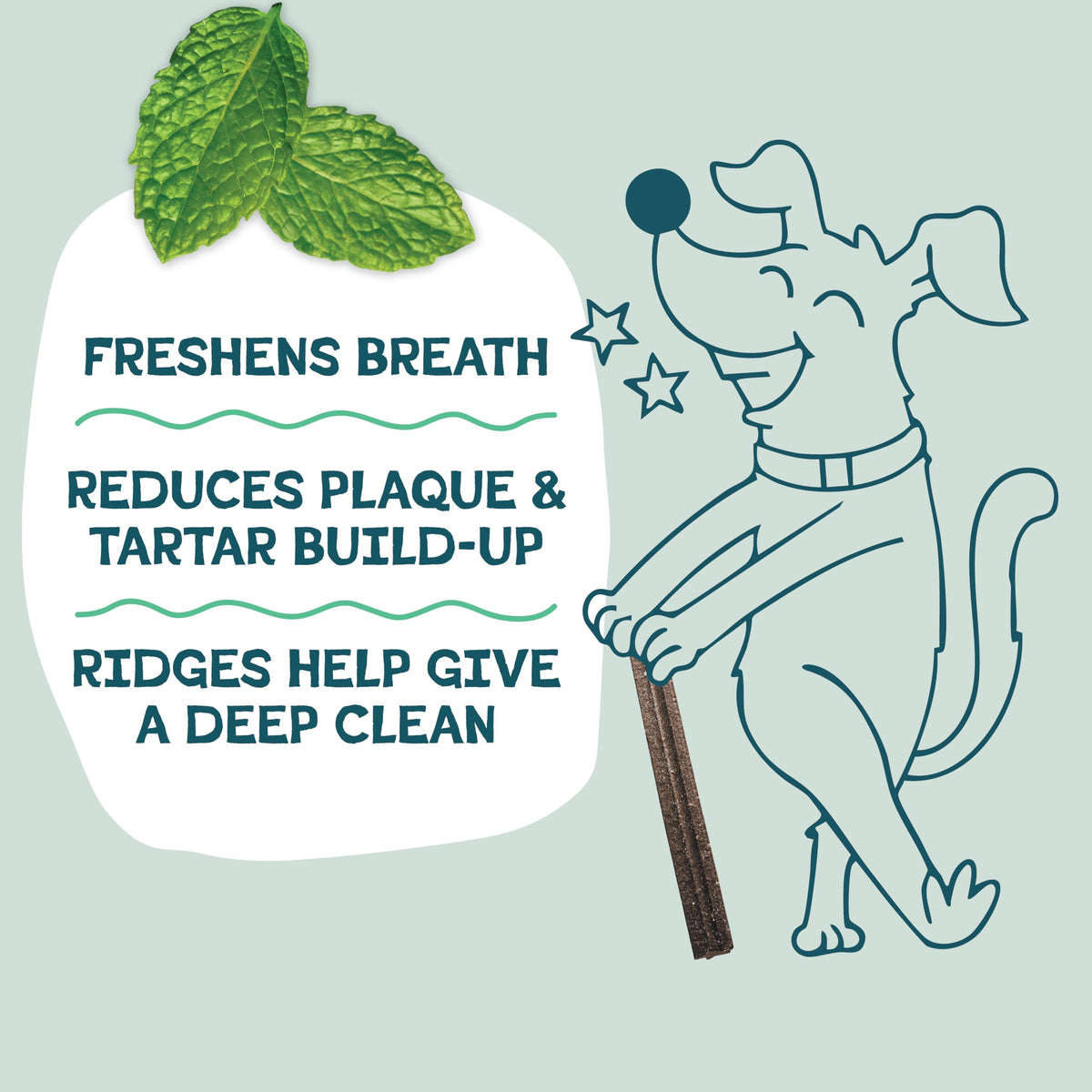 Mighty Mint Dental Chews for Dogs 18ct Q597