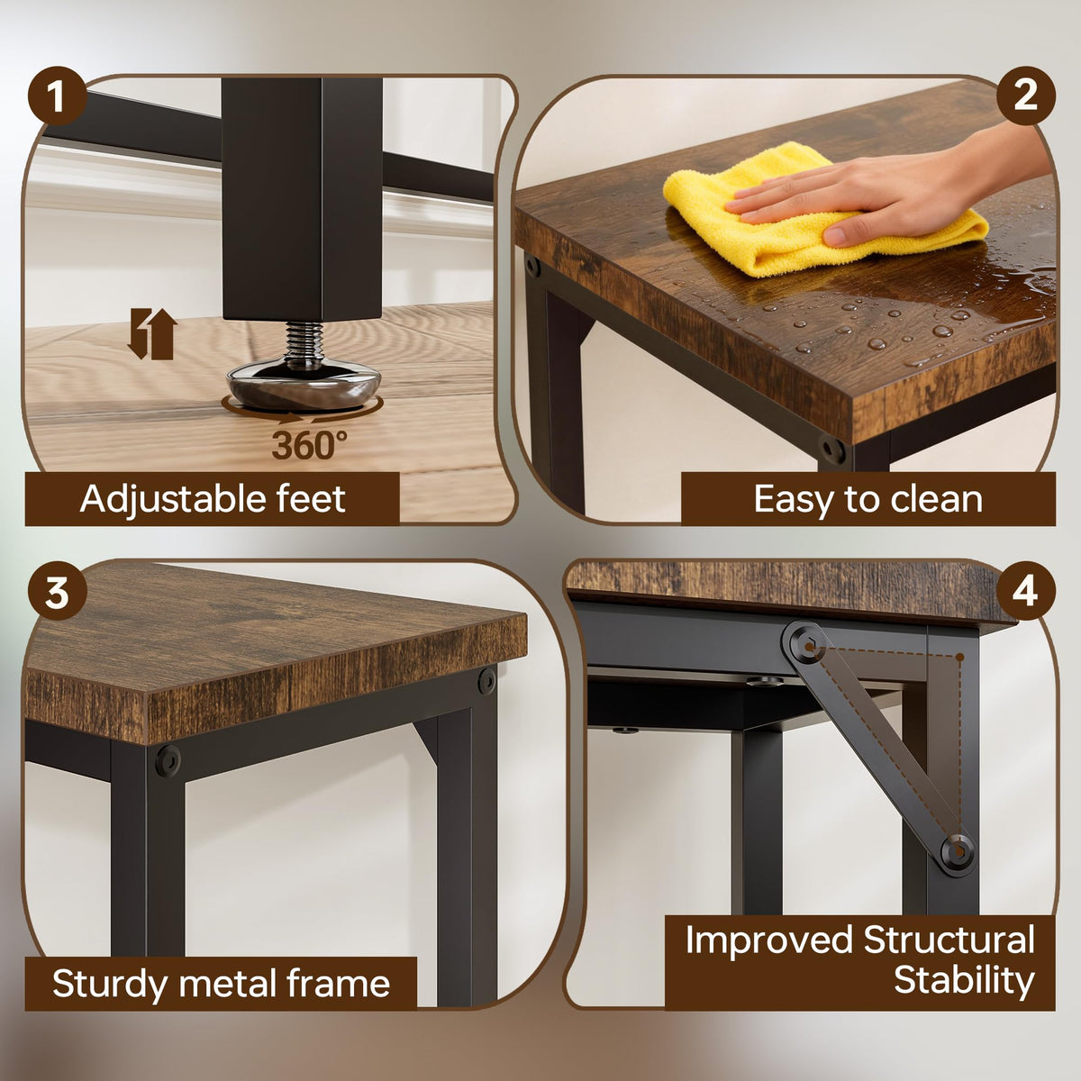 Brown Narrow Console Table P666675