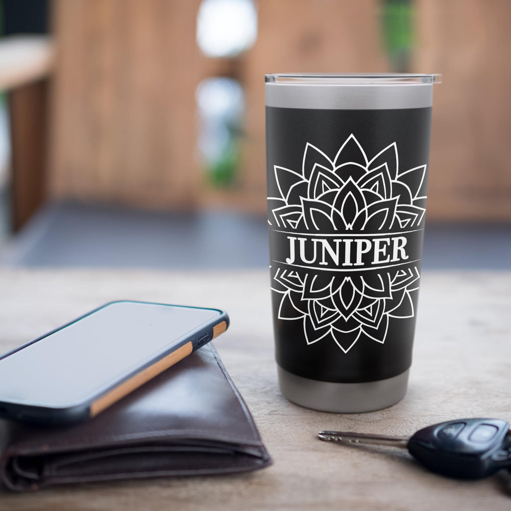 Black White Stainless Steel Insulated Travel Mug L21721